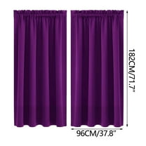 WZXPWT 100% Blackout Thermal Insulated Silk Curtains, 38"x72" Energy Efficient Noise Reducing Window Drapes - Scandinavian Bedroom & Kitchen Curtains with Easy Installation(Purple)