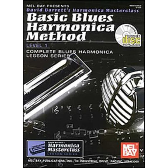 Pre-Owned Mel Bay Basic Blues Harmonica Method Book/CD Set (Paperback) 0786656565 9780786656561