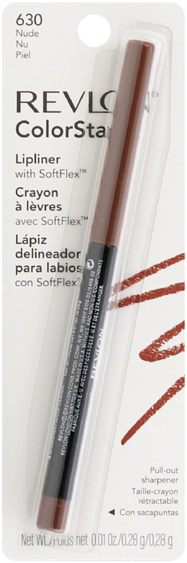 Revlon ColorStay Lip Liner with SoftFlex, Nude [630] 1 ea 
