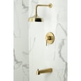 thumbnail image 2 of Kingston Brass KB6337DL Concord Single-Handle Pressure Balanced Tub and Shower Faucet, Brushed Brass, 2 of 7