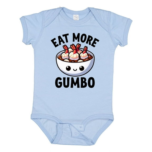 Inktastic Eat More Gumbo Funny Cajun Food Lover Boys or Girls Baby Bodysuit