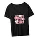 thumbnail image 4 of Camisetas de manga corta para mujer, cuello redondo, ajuste holgado, ropa de calle elegante para viajes Negro, 4 of 8
