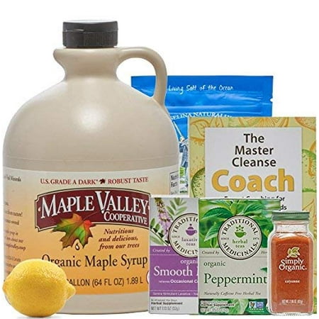 Maple Syrup Mini Maple Valley 10 Day Organic Master Cleanse Maple Syrup and Lemonade Detox Kit with Peter Glickman Coach Book ()