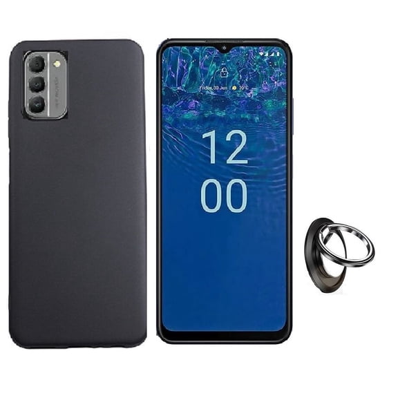 Phone Case for Nokia G310 5G, Flexible Soft TPU Gel Cover Ring (Black)