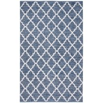 SAFAVIEH Montauk Giovanni Geometric Area Rug, Navy/Ivory, 5' x 8'