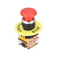 thumbnail image 3 of 22mm Mounting Latching Stop Push Button Switch With 60mm Stop Sign 1NO 1NC 1pcs, 3 of 5
