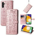 thumbnail image 1 of for Samsung Galaxy A14 5G Case, Premium PU Leather Wallet Case [Cat & Dog & Flowers Embossed] Card Slots Kickstand Magnetic Closure Flip Case Cover for Samsung Galaxy A14 5G 6.6",Rosegold, 1 of 8