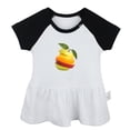 thumbnail image 1 of Fruit Apple Pattern Dresses For Baby, Newborn Babies Skirts, Infant Princess Dress, 0-24M Kids Graphic Clothes (Black Raglan Dresses, 18-24 Months), 1 of 4