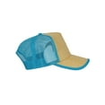 thumbnail image 4 of Top Headwear Trucker Straw Hats For Men Two-Tone Snapback Cap, Natural Turquoise, 4 of 4