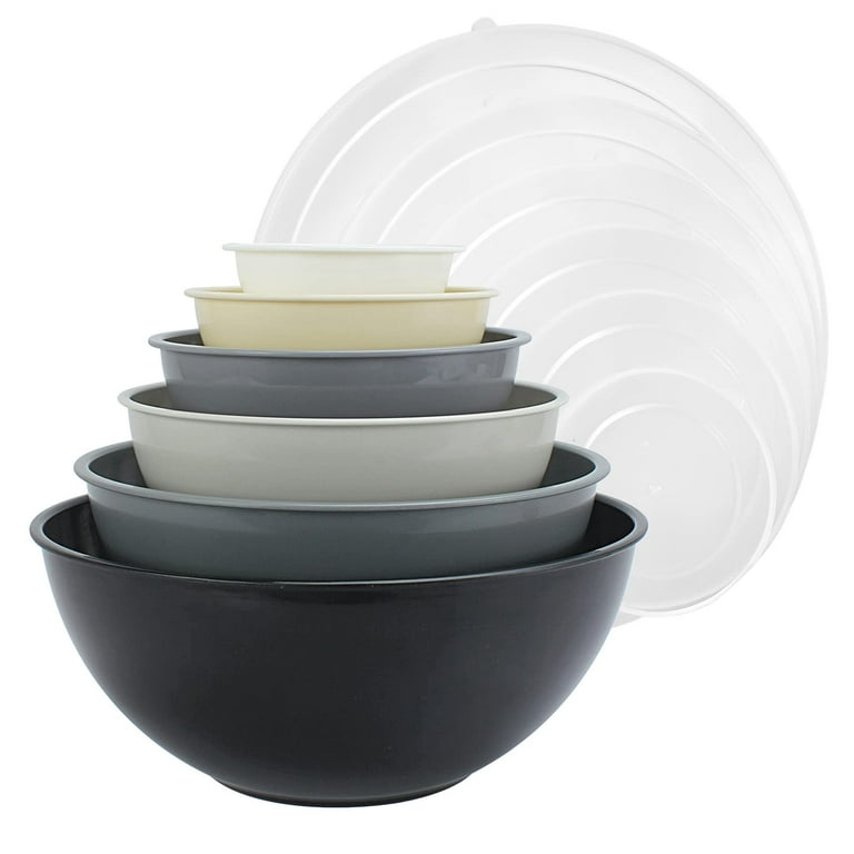 Cook with Color Plastic Mixing Bowls with Lids for Cooking and