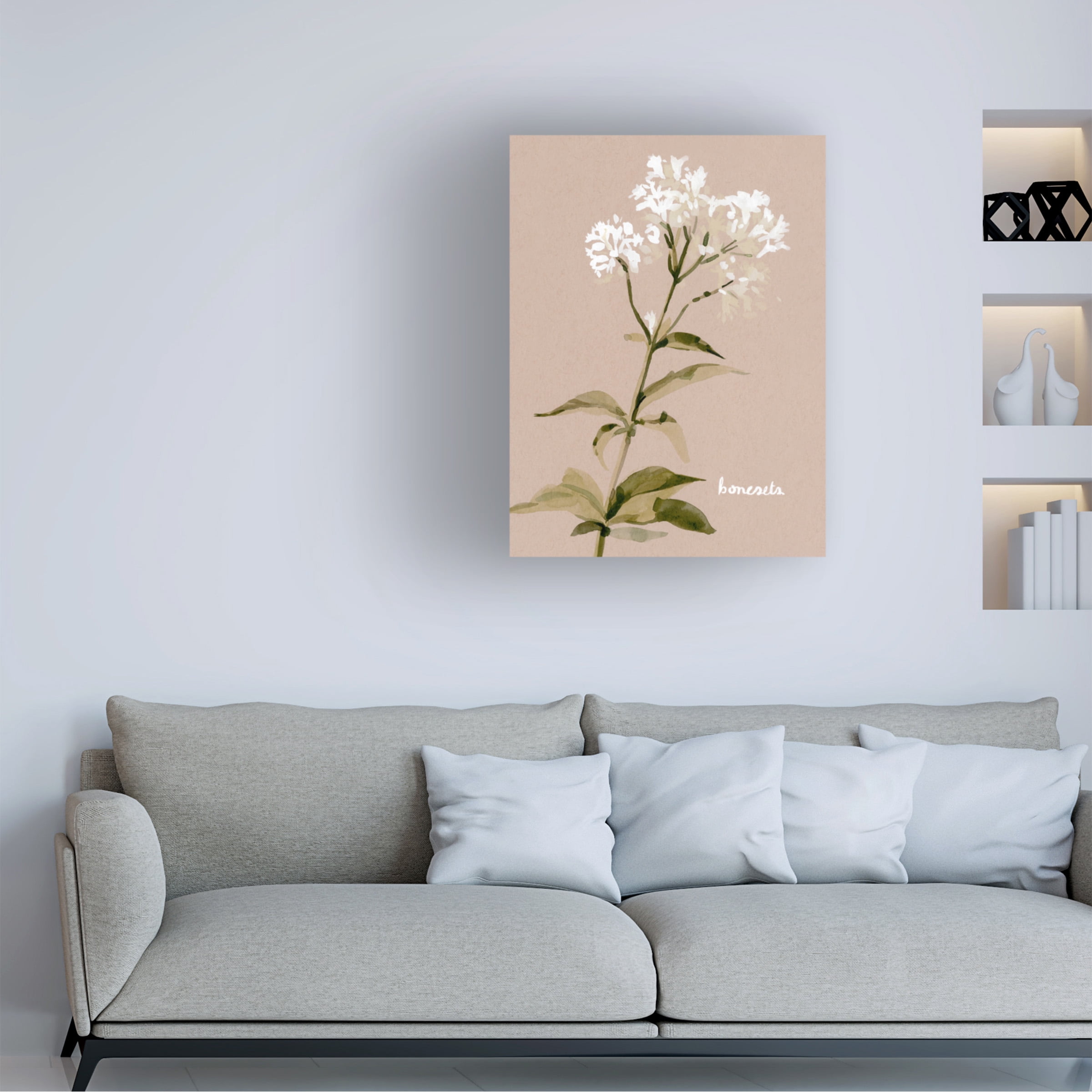 Emma Caroline 'White Bonesets I' Canvas Art