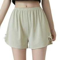 GigrtiJin Womens Plus Size Underwear Seamless Loose Boxer Panties Breathable Bow Ribbon Knickers Underpants