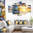 thumbnail image 1 of Miami South Beach Sunrise - Large Seashore Canvas Wall Art, 1 of 3
