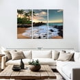 thumbnail image 3 of Elephant Stock Maui Makena Cove Beach Wall Art - Horizontal Multi Panel Canvas - Living Room Wall Decor - Beach Multi Panel - Brown And Blue Decor - 74" x 48", 3 of 8