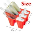 thumbnail image 5 of Popsicle Molds 6 Pieces Silicone Ice Pop Molds BPA Free Popsicle Mold Reusable Easy Release Ice Pop Make, 5 of 6