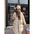thumbnail image 5 of Abrigos de invierno para mujer, chaqueta acolchada gruesa y cálida de plumón de pato blanco de 90 grados, abrigos largos holgados de moda con cuello alto para el tiempo libre, 5 of 5