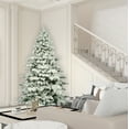 thumbnail image 4 of Vickerman Artificial 9' X 73" Indoor Flocked Alaskan Pine Christmas Tree - Unlit - 2059 PVC Tips - Seasonal Indoor Home Decor, 4 of 6