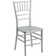 thumbnail image 3 of YYEAN Mahogany Resin Stacking Chiavari Chair 18.5"D x 15.75"W x 36.5"H-Silver, 3 of 11