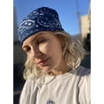 thumbnail image 5 of Oooh Yeah! Adult Seamless Bandana Face Covering (Blue Lake Paisley), 5 of 5