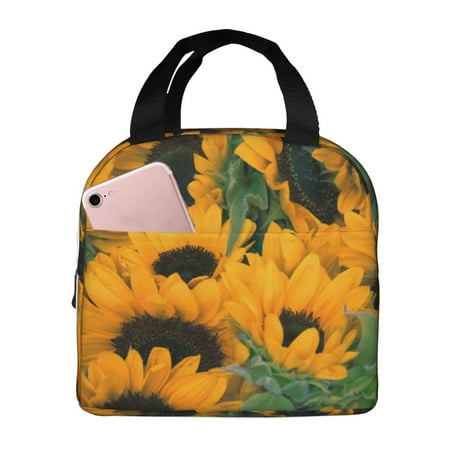 Insulated Lunch Bag for Women Men - Sunflowers 7 Leakproof Cooler Lunch Box for Women Men  Lunch Tote Bags for Work School Picnic Travel