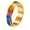 Gold, variant on Pride Rainbow Spinner Ring for Women Men Stainless Steel Rotating Band Colorful Enamel LGBTQ Pride Statement Jewelry for Gift Friend Couple