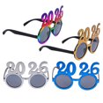 thumbnail image 1 of OULII 4pcs New Year Eyeglasses Assorted Color PC Novelty Accessory For Birthday, 1 of 7