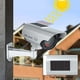 thumbnail image 5 of Cámaras ficticias con panel solar, cámara CCTV de seguridad falsa con luz LED para uso en interiores y exteriores (paquete de 4, plateadas), 5 of 5