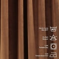 thumbnail image 3 of 3S Brother's Solid Luxury Matte Velvet Soft Curtains Set of 2 Panels Hanging Back Tap & Rod Pocket Home Décor Bedroom Kitchen Office Windows Room Darkering ( Safety Orange-52"x120"), 3 of 6