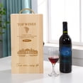 thumbnail image 2 of Wine Box Shockproof 2 Bottles Wooden Wine Gift Box Wine Carrier Case with Handle, 2 of 10