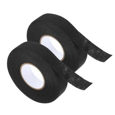 2 Rolls Flannelette Tape Black Duct Tape Fabric Electrical Tape Harness Tape Black Tape Automotive Tape