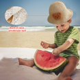 thumbnail image 5 of style4 Sombrero para niños, sombrero de paja para bebé con encaje de oso bonito, sombrilla de verano, sombrero de pescador infantil, 5 of 5