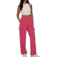 thumbnail image 3 of Womens Cargo Sweatpants Casual Baggy Fleece High Waisted Joggers Pants, 3 of 6