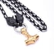 thumbnail image 5 of Collar con colgante de cabeza de lobo de acero inoxidable estilo europeo y americano para hombre, collar de cadena monarca, 5 of 5