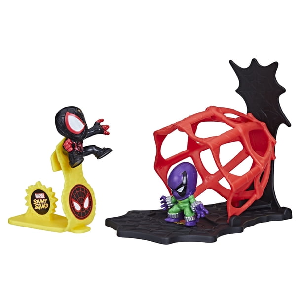 Toy Playset Marvel Stunt Squad Miles Morales contra Prowler