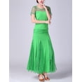 thumbnail image 5 of Waltz Length Modern Standard Ballroom Dance Lesson Practice Wear Uniforms Green, 5 of 6