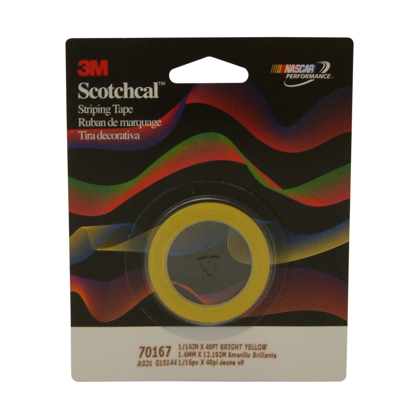 Bright Yellow 1/16 in x 40 ft 3M Scotchcal Striping Tape 70167 