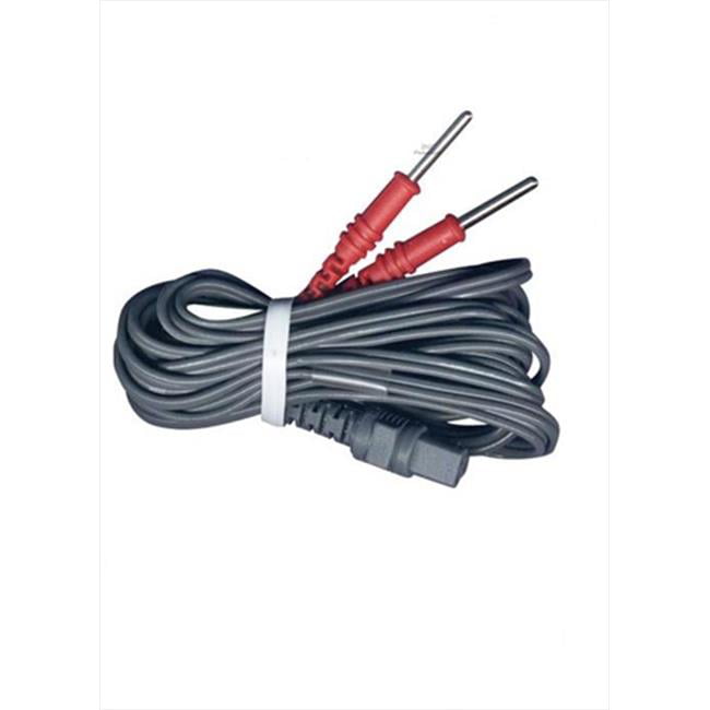 Truwave LWIFGG Zynex Medical 56 in. T - Shaped Lead Wire With Red, Red  Pin Ends Fits IF - 8000, IF - 8100, Nexwave, Truwave Plus Units  - Grey 