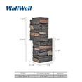thumbnail image 4 of WallWell Iron Gray 3D Faux Stone Corner Panels, Waterproof High-Density Polyurethane Siding Accessory, 24.88 in. High x 15.63 in. Return, 6-Piece Set, 4 of 4