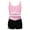 Pink, variant on Kids Girls 2 Piece Active Dancewear Outfit Crop Top and Shorts Set for Gymnastics Dancing Blue Green 14