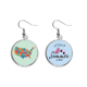 thumbnail image 1 of Estados Unidos mapa patrón Pendientes de sandía verano lóbulo desgaste Unbranded M, 1 of 3
