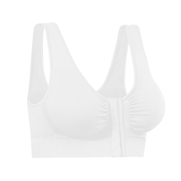 Miracle Bamboo Comfort Bra All Day Best Lift And Support Seamless Wireless  Comfort Design- White- Large (Bust 37-40)