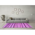 thumbnail image 3 of Ahgly Company Indoor Round Abstract Purple Modern Area Rugs, 5' Round, 3 of 4