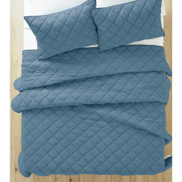 Better Homes & Gardens Blue Diamond Gauze Quilt, King