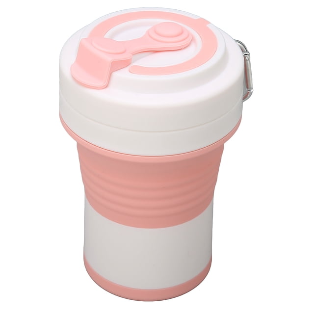 Taza de café plegable a prueba de fugas de 550 ml, taza de café de silicona resistente al calor con tapa