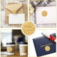 thumbnail image 4 of 100Pcs 2 inch Gold Embossed Seal Stickers Good Luck Clover Gold Foil Stickers Self Adhesive Envelope Labels with Serrated Edge Paper Decals for DIY Wedding Party Favors Invitations Packaging, 4 of 9