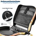 thumbnail image 5 of Haosy 3 Ring Zipper Binder with Shoulder Strap Waterproof Trapper Keeper 2 Inch D-Ring 500 Sheets Capacity, Tropical Banana, 5 of 8