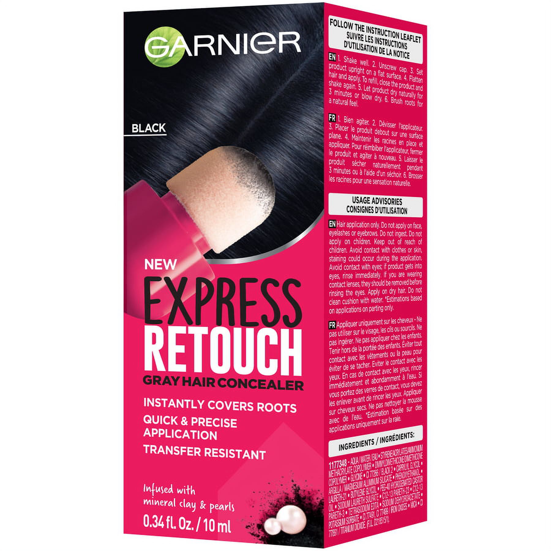 Garnier Express Retouch Gray Hair Concealer, Instant Coverage, Black, 0.34 fl oz - image 5 of 12