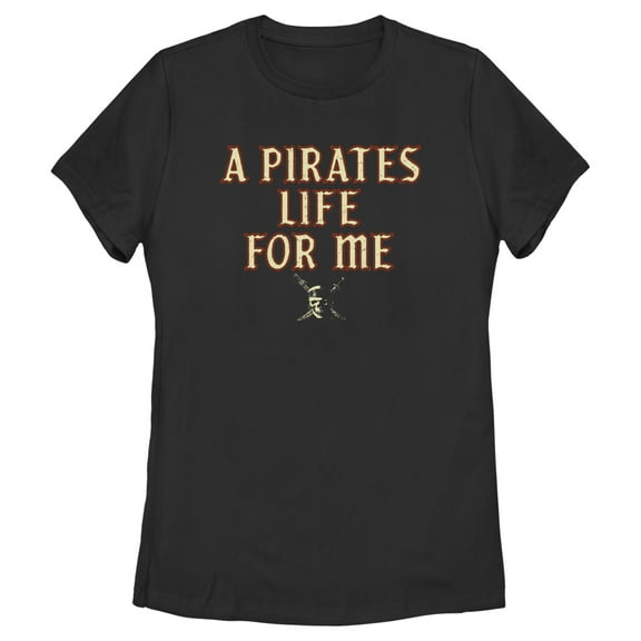 Women's Pirates of the Caribbean: Curse of the Black Pearl A Pirates Life for Me  Graphic Tee Black Medium