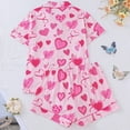 thumbnail image 5 of Valentine's Day Pajama Set for Women 2 Piece Lounge Set Short Sleeve Tops and Shorts Soft Sleepwear S-XXL, 5 of 9