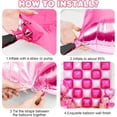 thumbnail image 3 of LQQBOX Hot Magenta Pink Square Foil Balloons Wall Backdrop Double Sided Balloon For Anniversary Bachelorette Birthday Engagement Bridal Baby Shower Party Decorations, 3 of 7